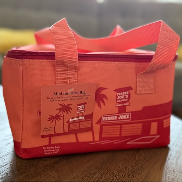 Trader Joe's Orange Insulated Lunch Bag - Picture 1 of 4